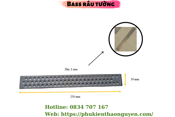 Kích thước bass râu tường chống nứt cột