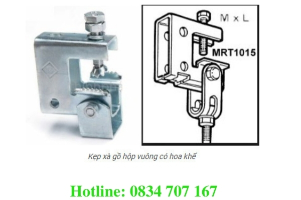 kẹp xà gồ hộp vuông có hoa khế