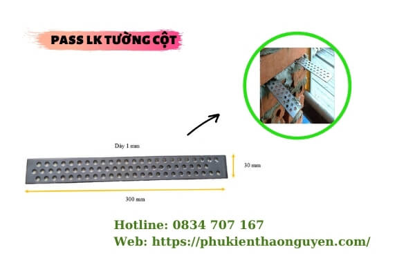 Quy cách bass râu cột hay pass neo tường – Giá xưởng