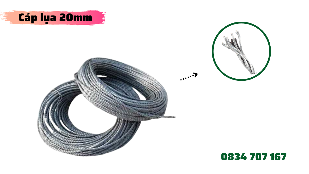 cáp thép lụa trần 4mm