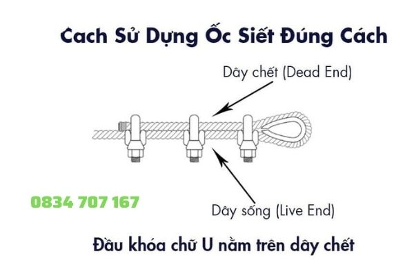 cách siết cáp đúng