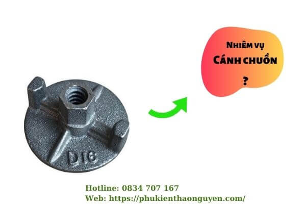 Coppha cột ty ren vuông 16 tán chuồn bát chuồng