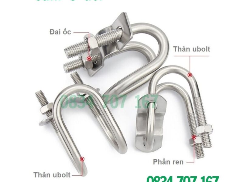 Đai chữ U – hay cùm treo ống bù long con tán