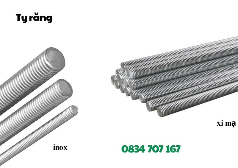 Ty răng inox 8li 2m – Các bước chế tạo thanh ren trần